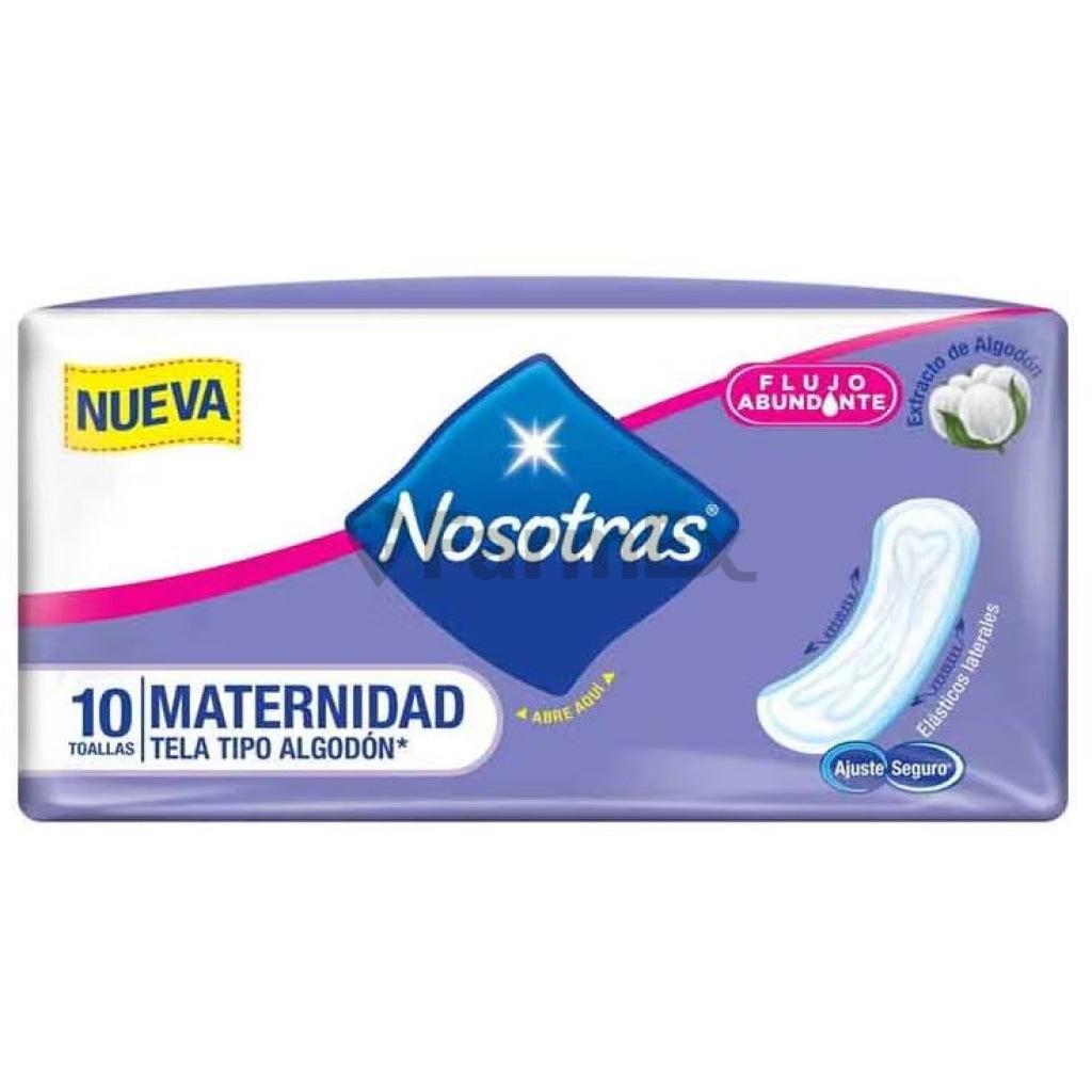 Nosotras "Maternidad Tela Tipo Algodón" x 10 toallas.