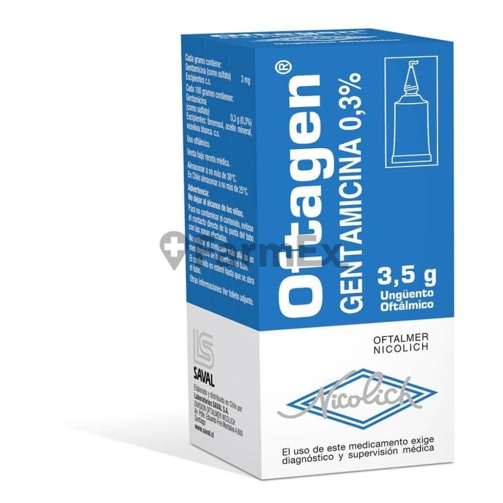 Oftagen Ungüento Oftálmico 0,3% x 3,5 g Farmex-Fonasa-Persistente