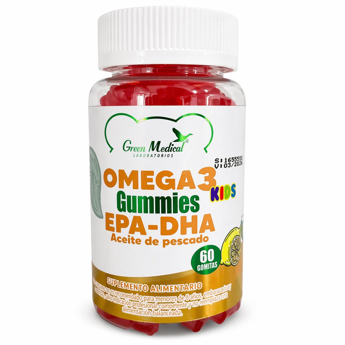 Omega 3 Kids 60 Gomitas GREEN MEDICAL