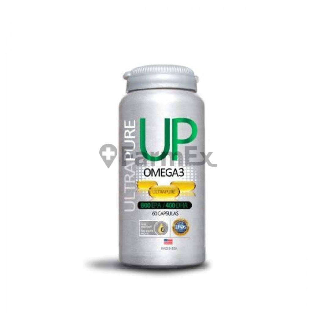 Omega 3 Ultra Pure 800 EPA/ 400 DHA x 60 cápsulas Farmex-Fonasa-Persistente 
