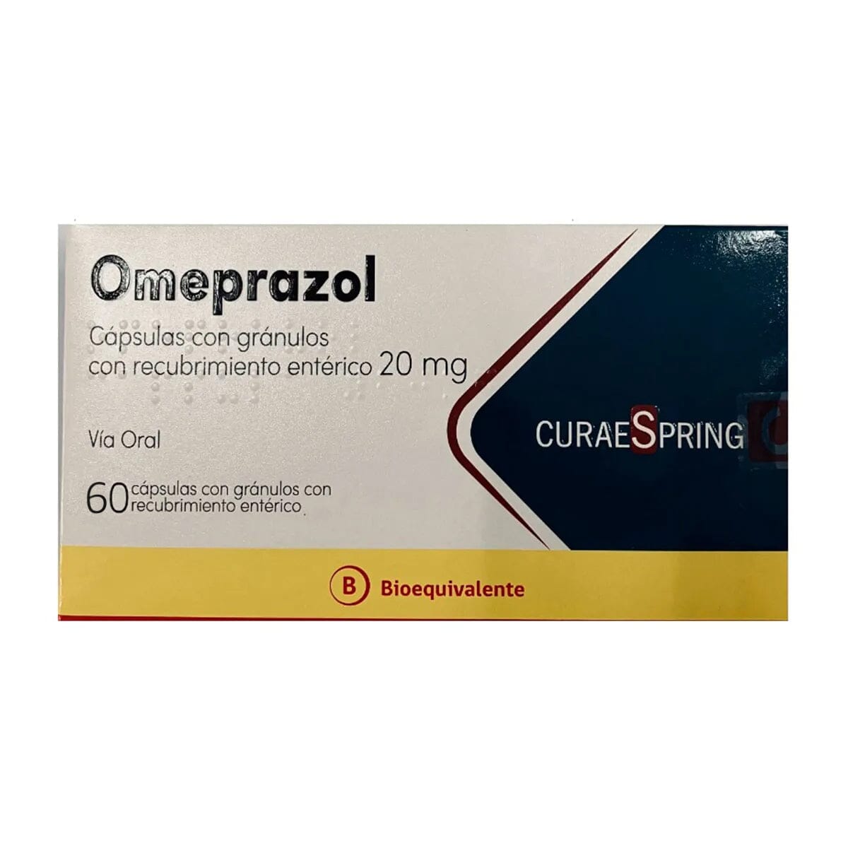 Omeprazol 20mg x 60 Capsulas Curae Spring