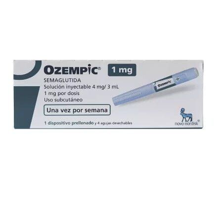 Ozempic solución inyectable 4 mg/3 mL x 1 jeringa precargada (1 mg x dosis) Novo Nordisk