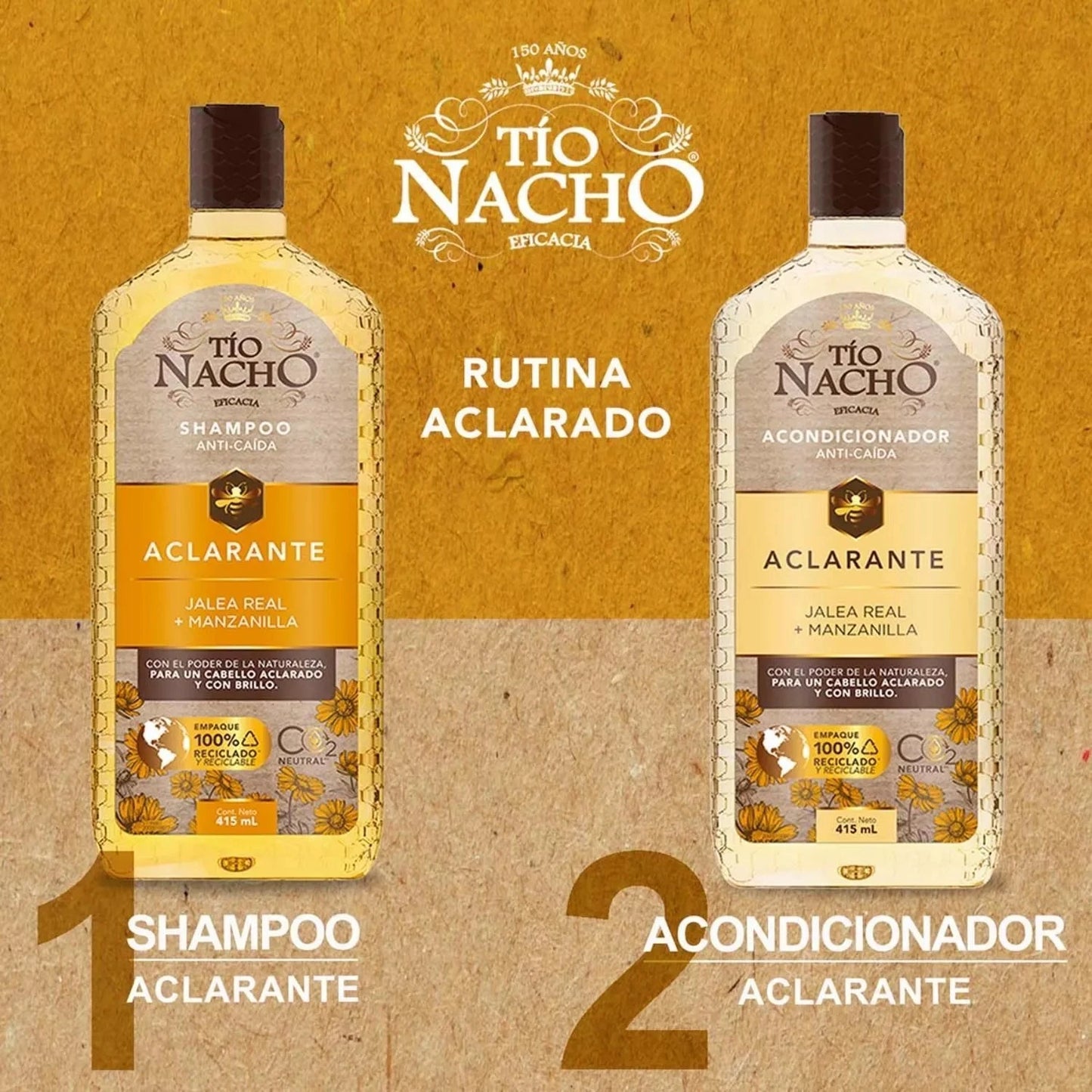 Pack Tio Nacho Aclarante "Shampoo + Acondicionador" X 415mL GENOMMA LAB