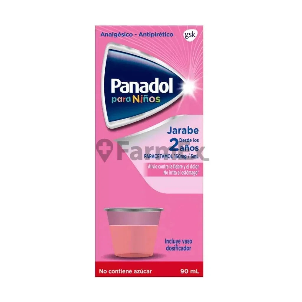 Panadol Infantil Jarabe 160 mg / 5 mL x 90 mL.