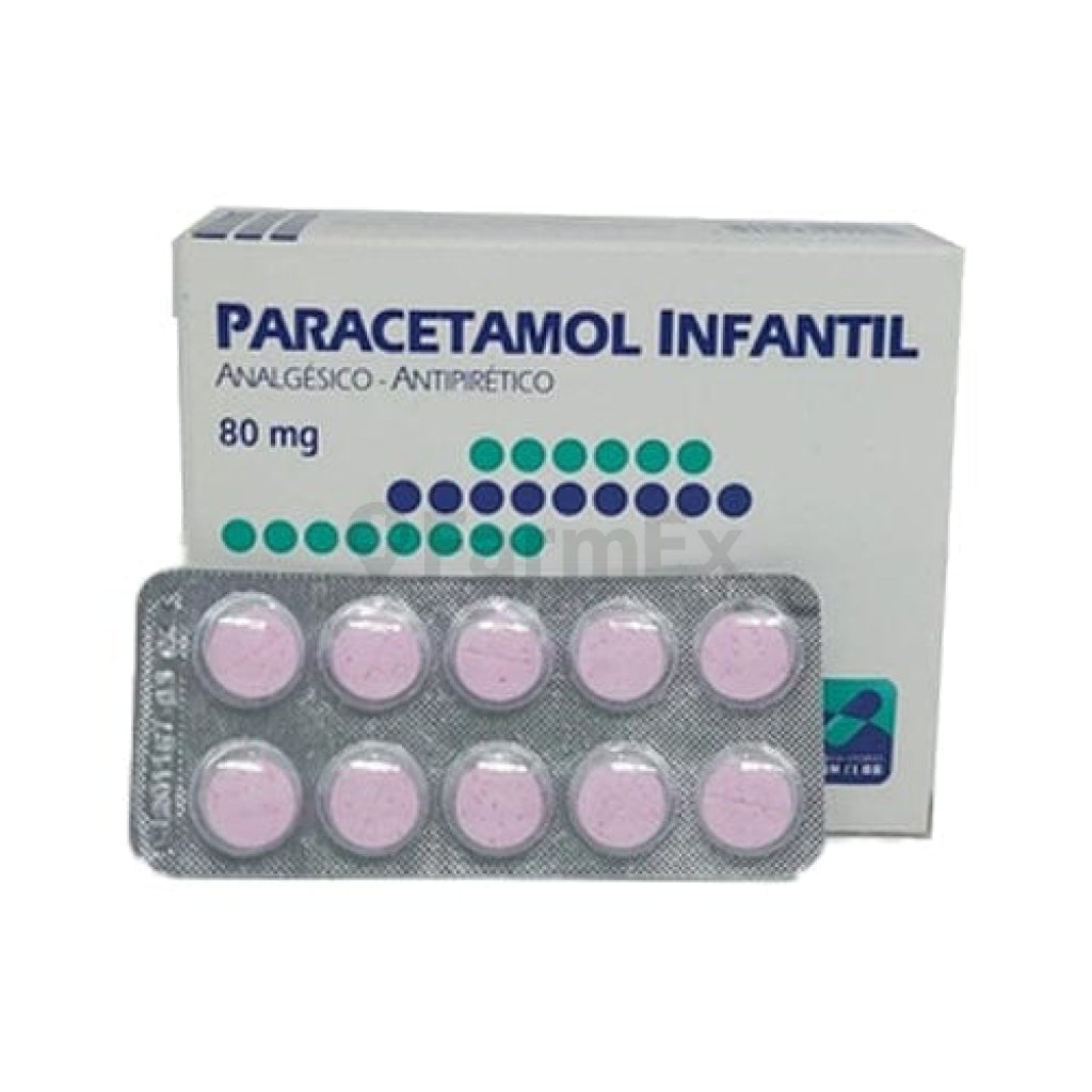Paracetamol Infantil 80 mg x 1 Blister x 10 comprimidos MINTLAB