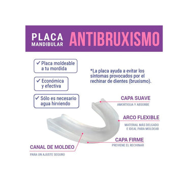 Placa Mandibular Anti-Bruxismo Farmex-Fonasa-Persistente