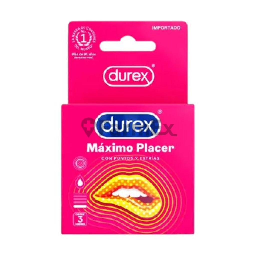Preservativo Durex Máximo Placer x 3 unidades.