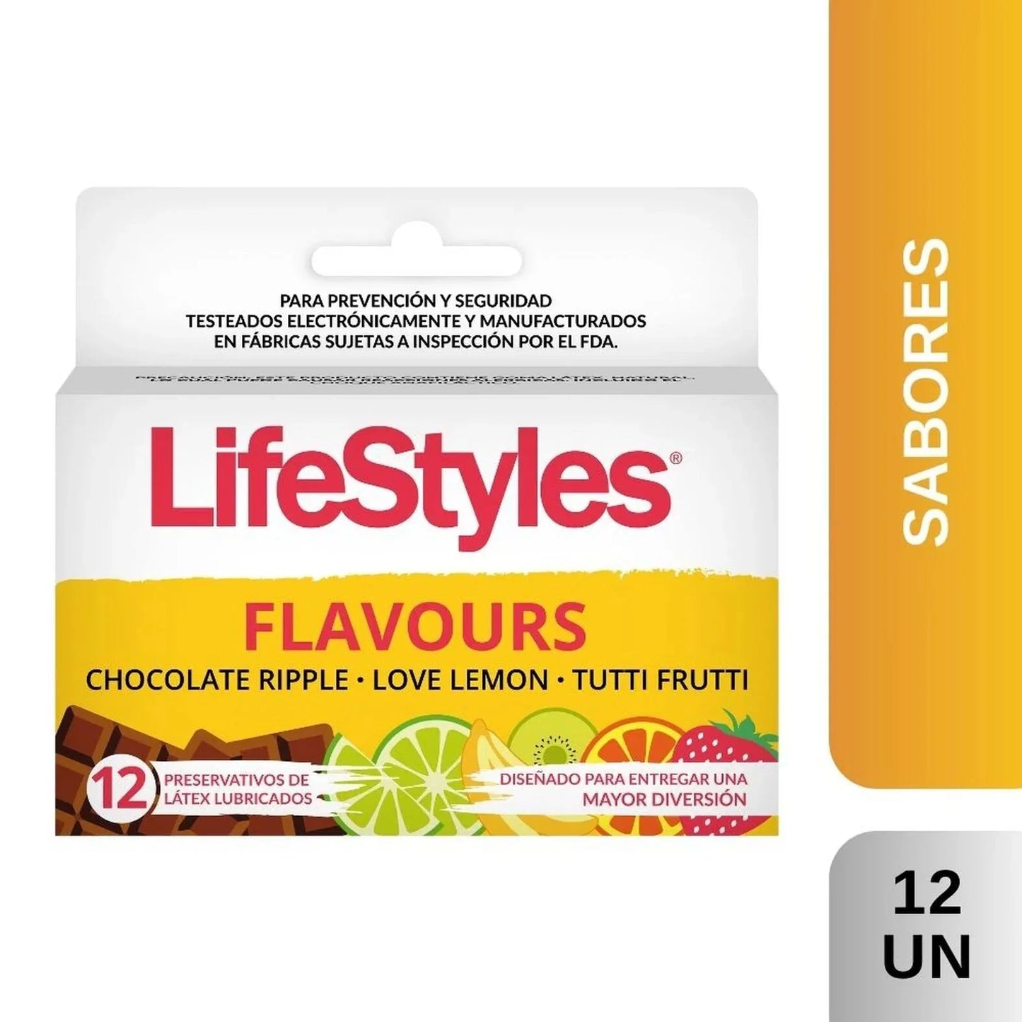 Preservativos Lifestyle flavours x 12 unidades.