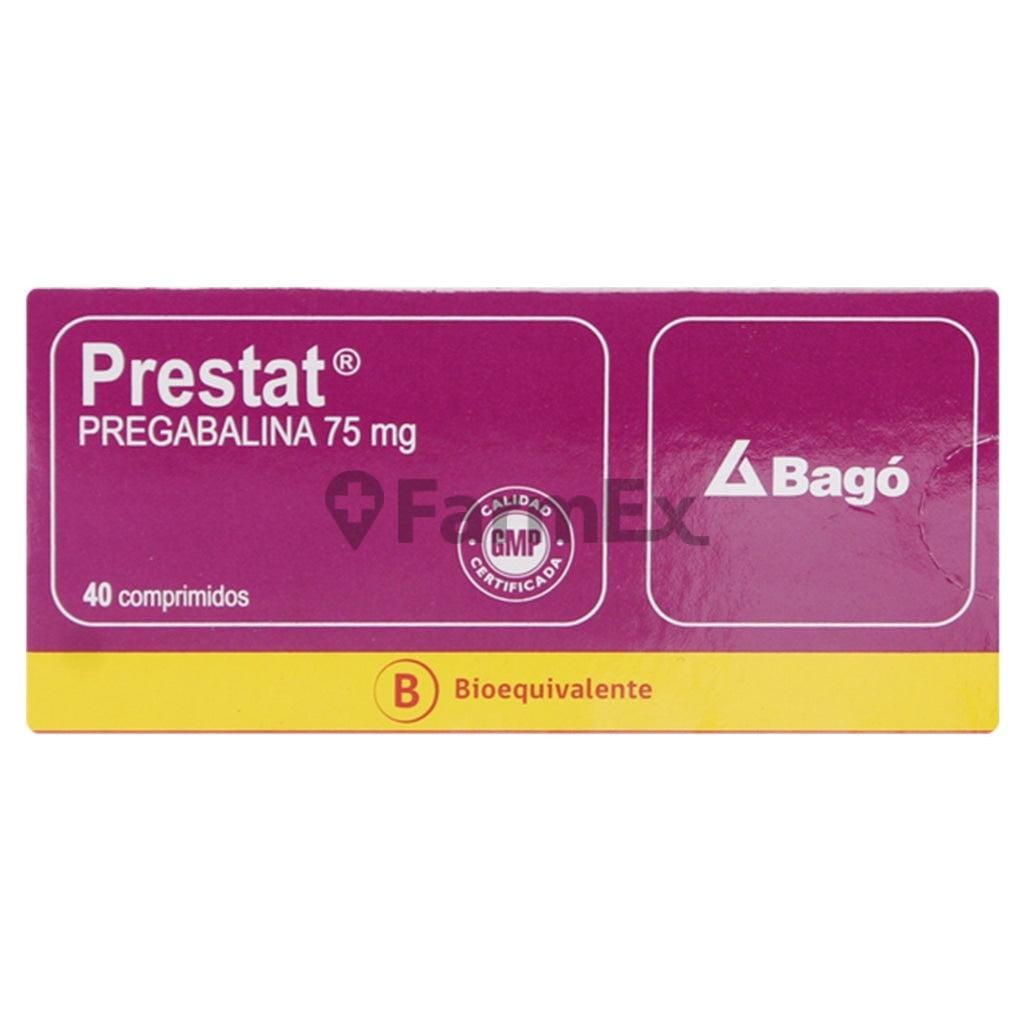 Prestat 75 mg x 40 comprimidos. Farmex-Fonasa