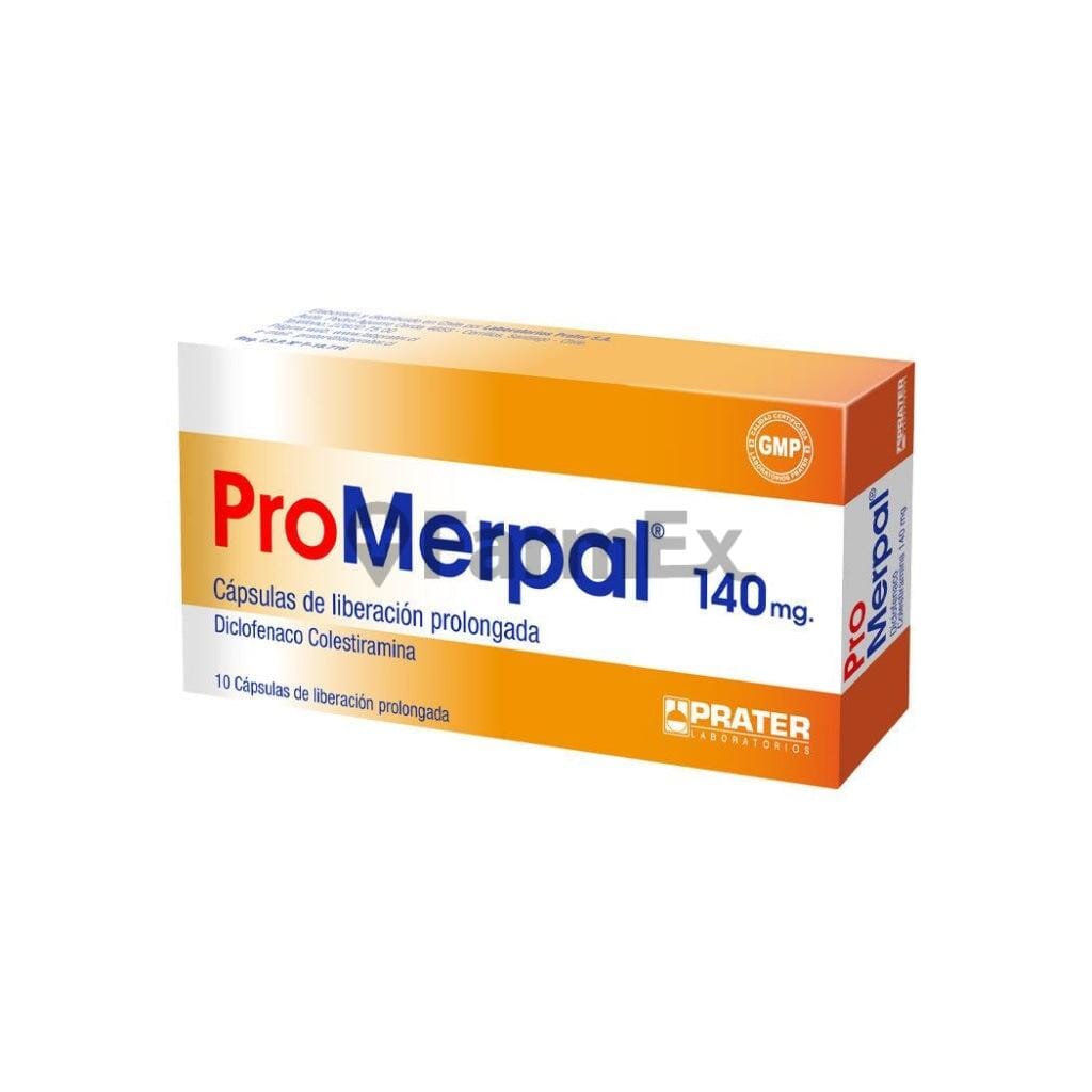Promerpal 140 mg x 10 cápsulas Farmex-Pluxee-Persistente