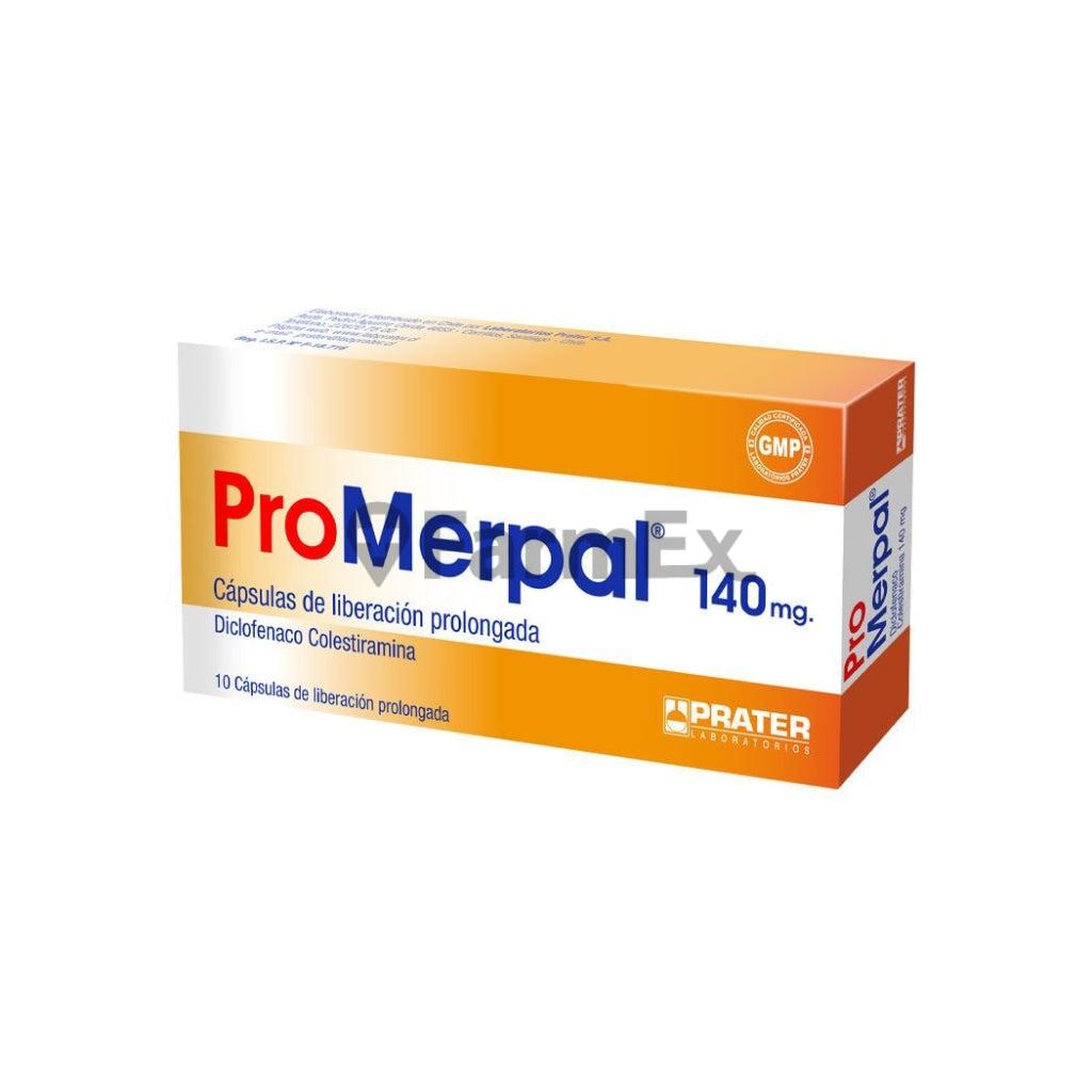 Promerpal 140 mg x 10 cápsulas.