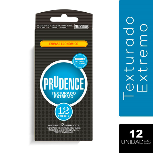 Preservativos Prudence "Texturado extremo" "Envase económico" x 12 unds.
