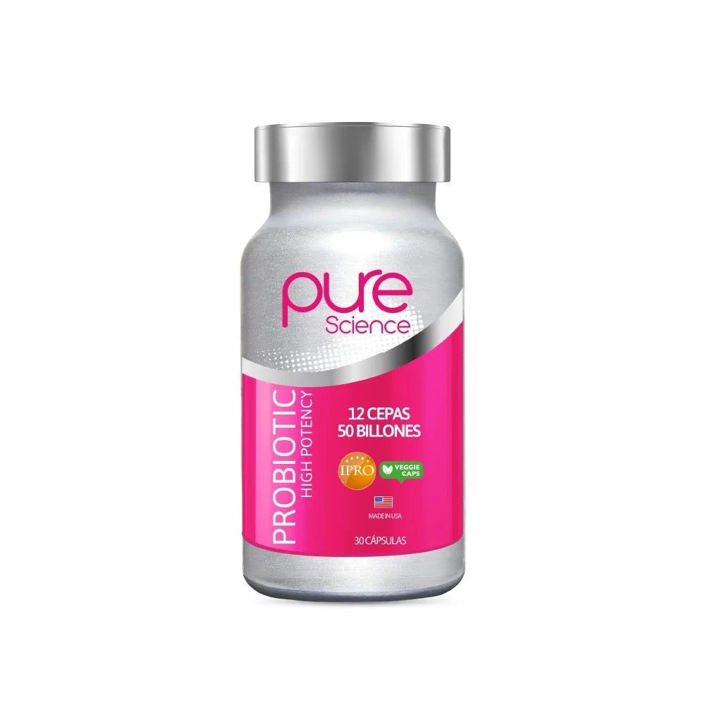 Pure Science Probiotic High Potency x 30 cápsulas Farmex-Fonasa-Persistente