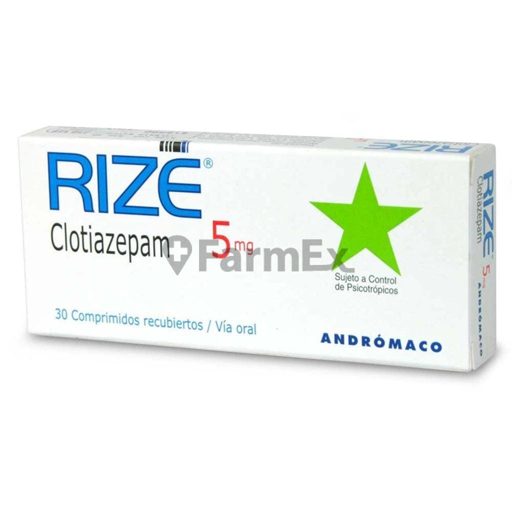 Rize 5 mg x 30 comprimidos (Venta solo en sucursal) Farmex-Pluxee-Persistente