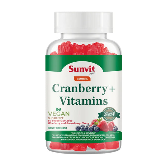 Cranberry+Vitamins X 60 Gummies Sabor Arándano y Frutilla (Vegano)