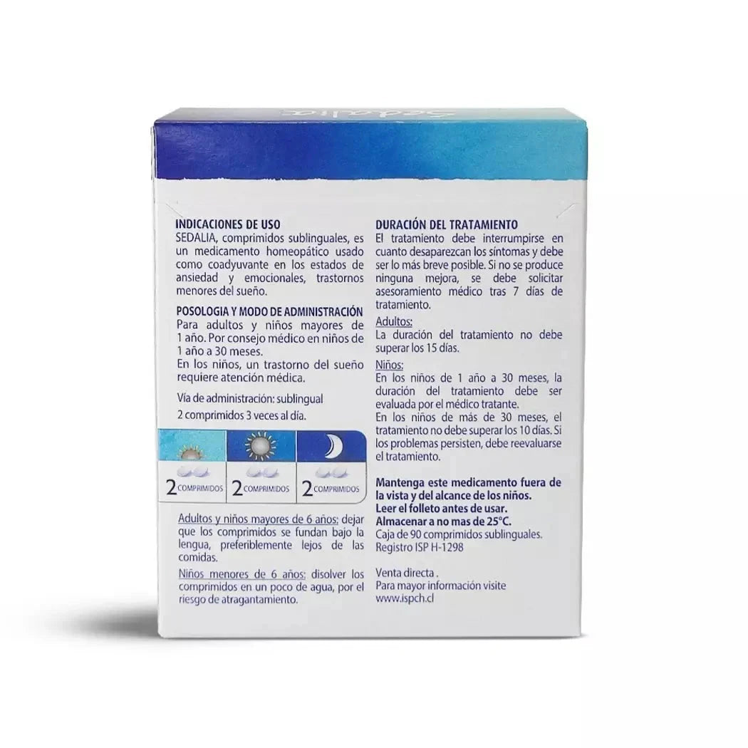 Sedalia x 90 Comprimidos Sublinguales Farmex-Fonasa-Persistente