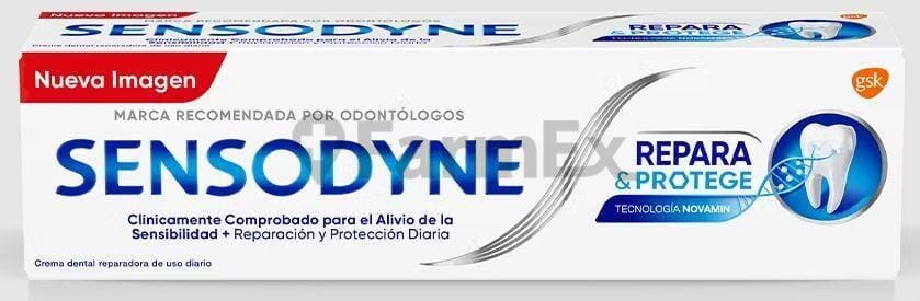 Sensodyne Crema dental "Repara & Protege" x 100 g Farmex-Fonasa-Persistente