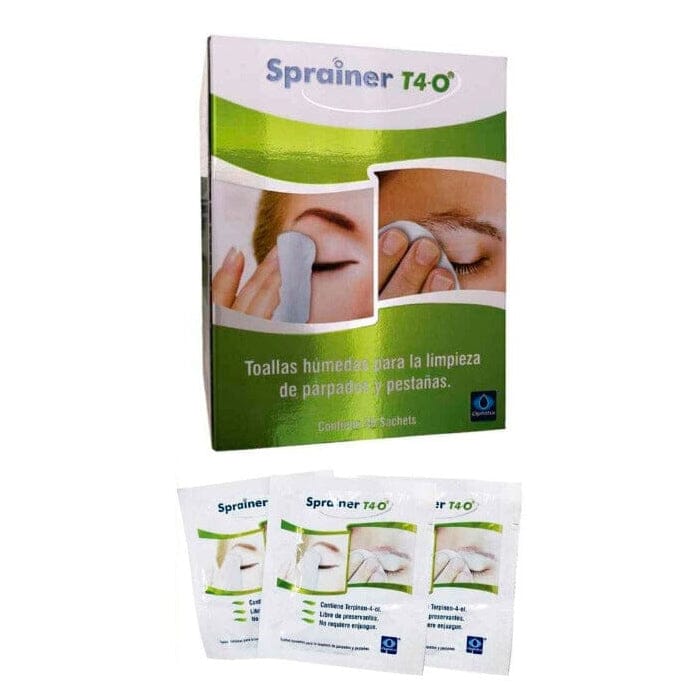 Sprainer T4-O toallas húmedas de párpados y pestañas x 30 unidades.