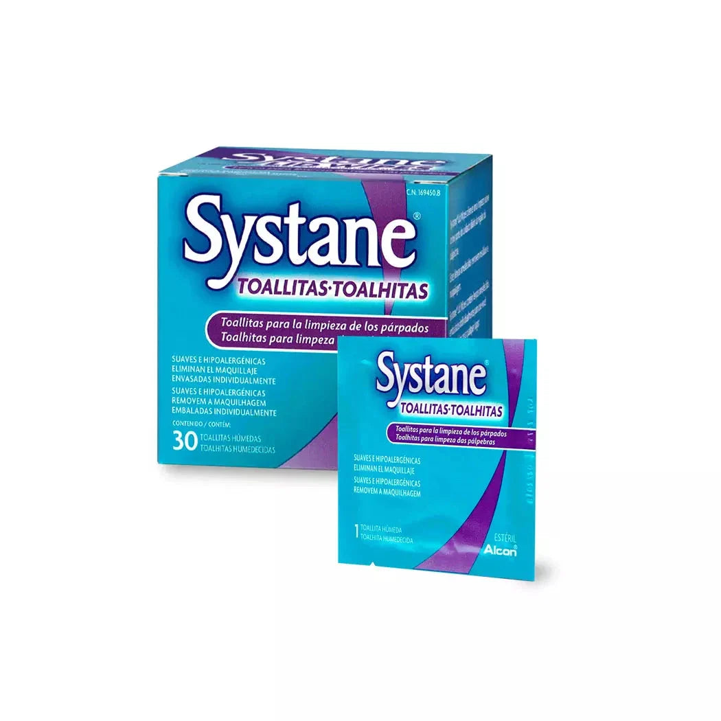 Systane Toallitas oculares x 30 unidades.
