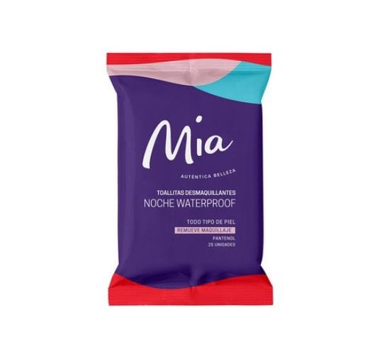 Toallitas Desmaquillantes Noche Waterproof 25 Uds Mia