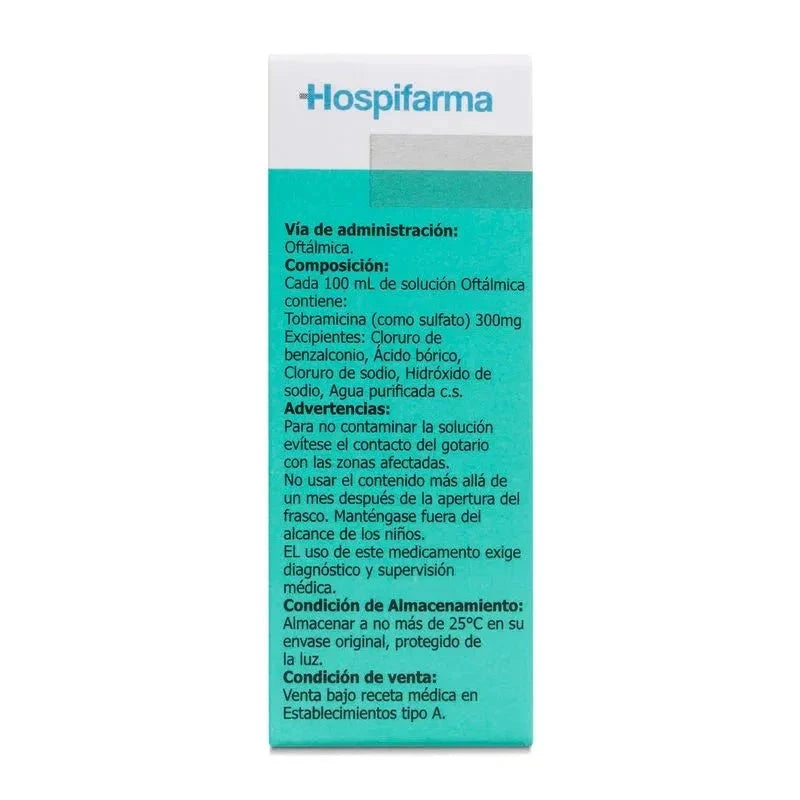 Tobramicina Sol. Oft 0,3% X 5ml. Farmex-Pluxee-Persistente