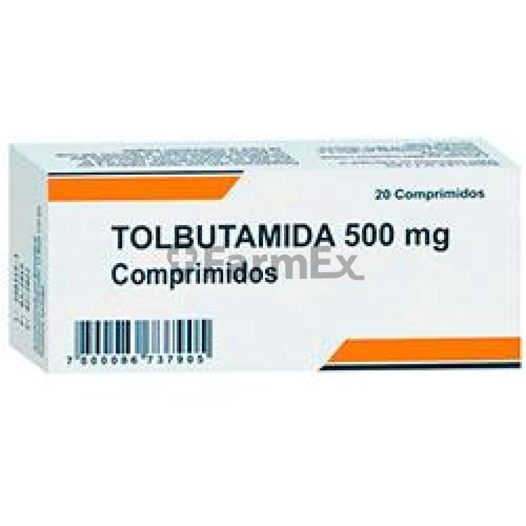 Tolbutamida 500 mg x 20 comprimidos Farmex-Consorcio-Persistente