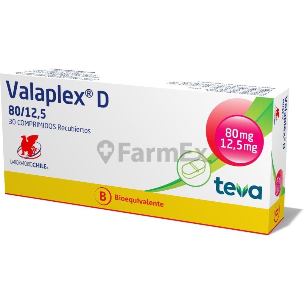 Valaplex-D 80 mg / 12,5 mg x 30 comprimidos Farmex-Pluxee-Persistente