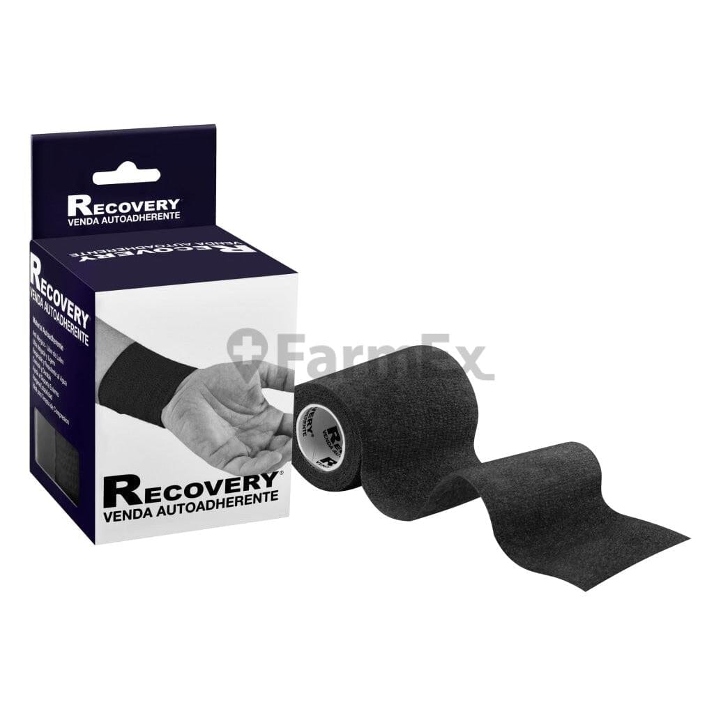 Venda Autoadherente Color Negro 7,5 cm x 4,5 m Farmex-Fonasa-Persistente