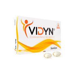 Vidyn 50.000UI Vitamina D3 4 Cápsulas Blandas