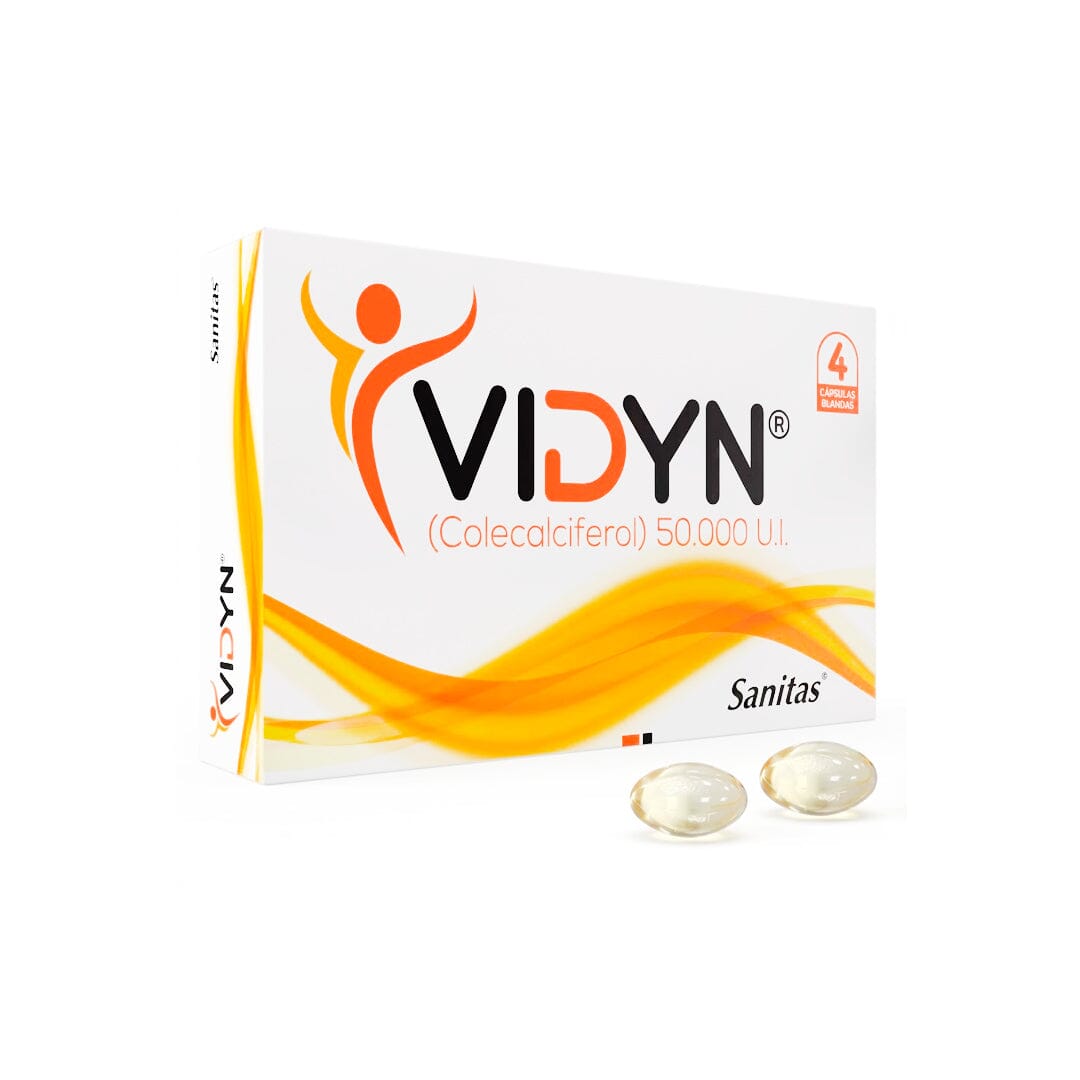 Vidyn 50.000UI Vitamina D3 4 Cápsulas Blandas.