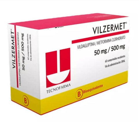 Vilzermet 50 mg / 500 mg x 60 comprimidos recubiertos "Ley Cenabast"