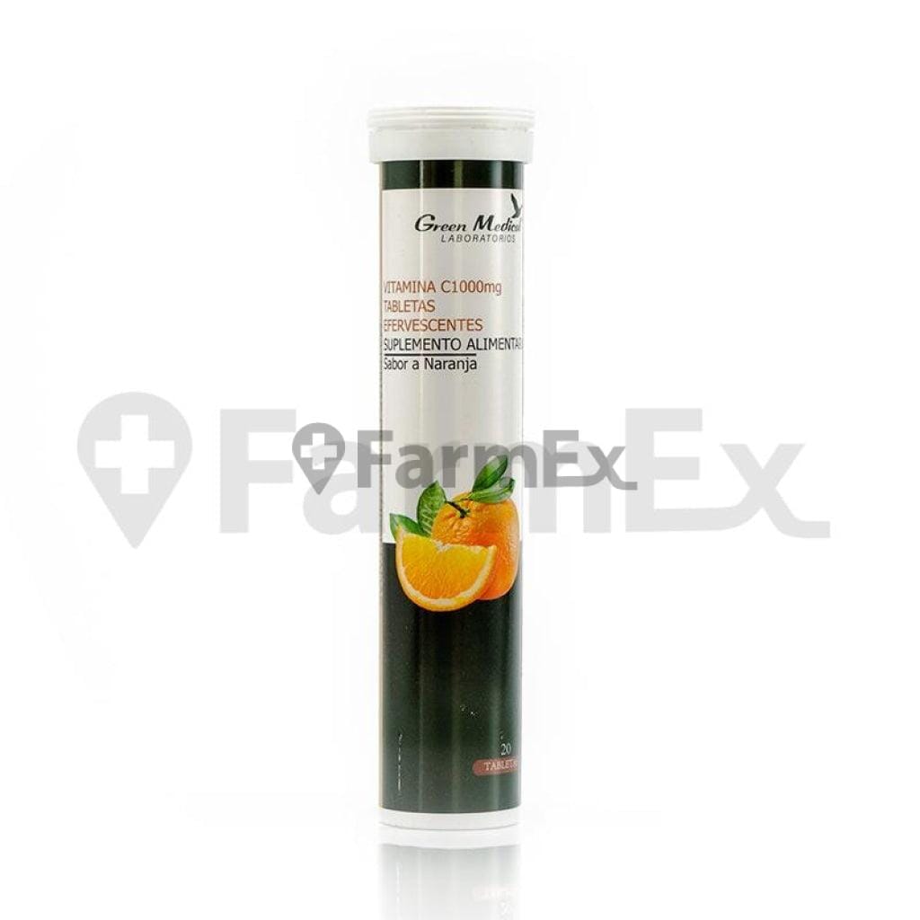 Vitamina C 1 g x 20 Tabletas Efervescentes Farmex-BanMedica-Persistente