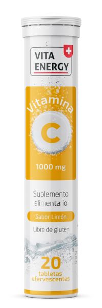 Vitamina C 1000 mg x 20 Tabletas efervescentes sabor Limon German Energy