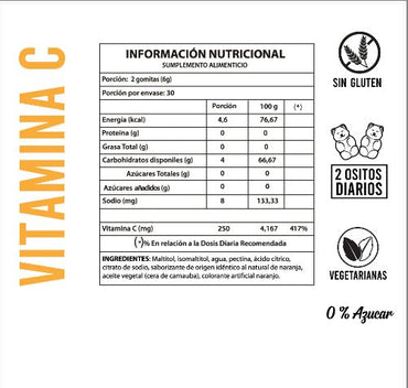Vitamina C 500 mg x 60 Gomitas Perfect Bear
