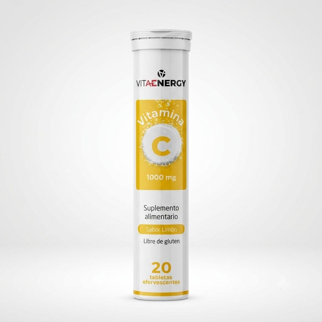 Vitamina C comprimidos efervescentes sabor Limón 1000mg BIOPLUS