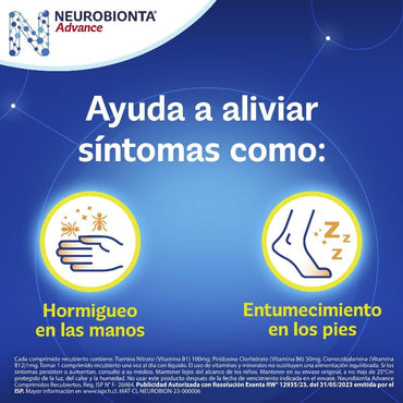 Vitaminas del Complejo B Neurobionta Advance 15 Tabletas MERCK