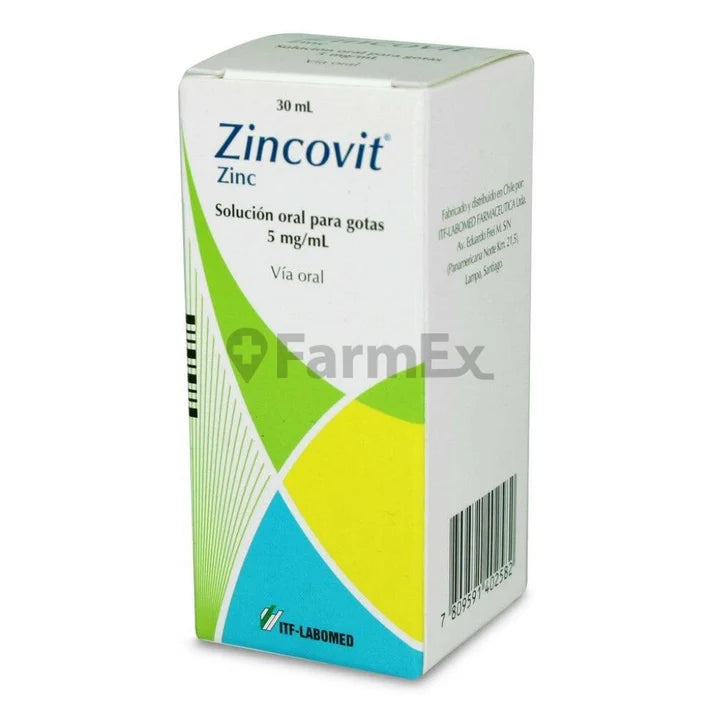 Zincovit Gotas 5 mg / mL x 30 mL "Ley Cenabast"
