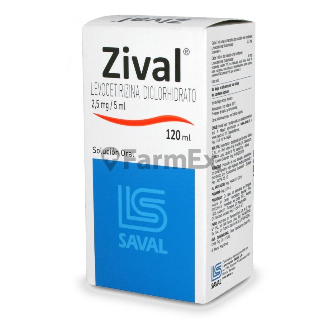 Zival Solucion Oral 2,5 mg / 5 mL x 120 mL.
