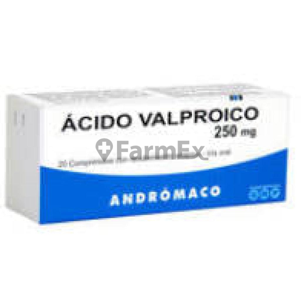 Ácido valproico 250 mg x 20 comprimidos ANDROMACO