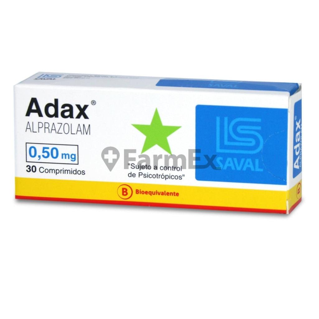 Adax 0,50 mg x 30 comprimidos (Solo Retiro en el Local) LAB. SAVAL