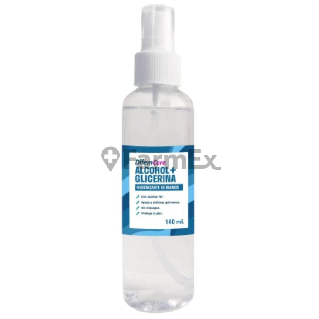 Alcohol 70°+ Glicerina Spray x 140 ml DifemCare