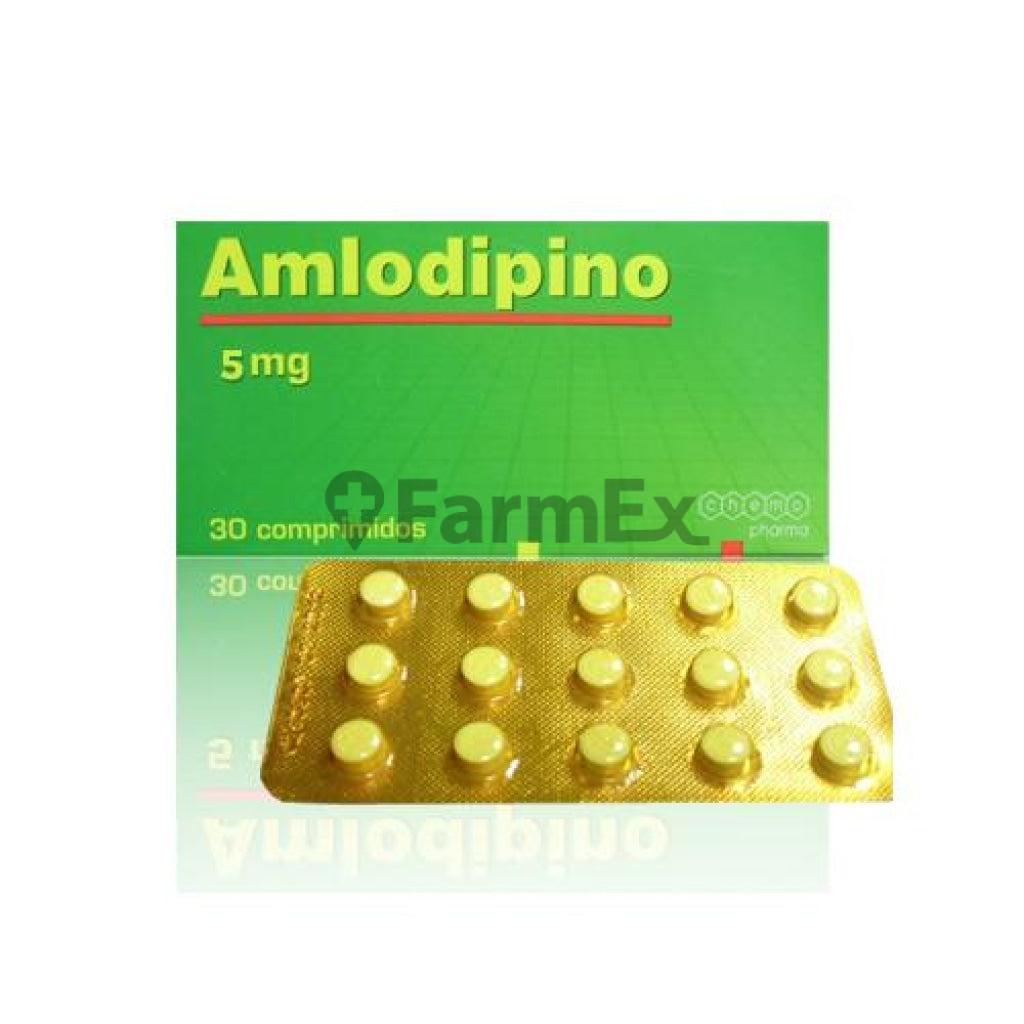 Amlodipino 5 mg x 30 comp Chemopharma