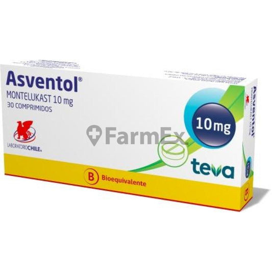 Asventol 10 mg x 30 comp LAB. CHILE