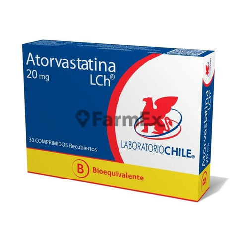 Atorvastatina 20 mg x 30 comprimidos