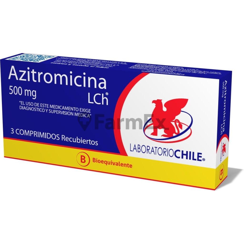Azitromicina 500 mg x 3 comprimidos LAB. CHILE