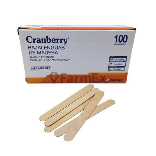 Baja Lenguas de madera x 100 unidades cranberry
