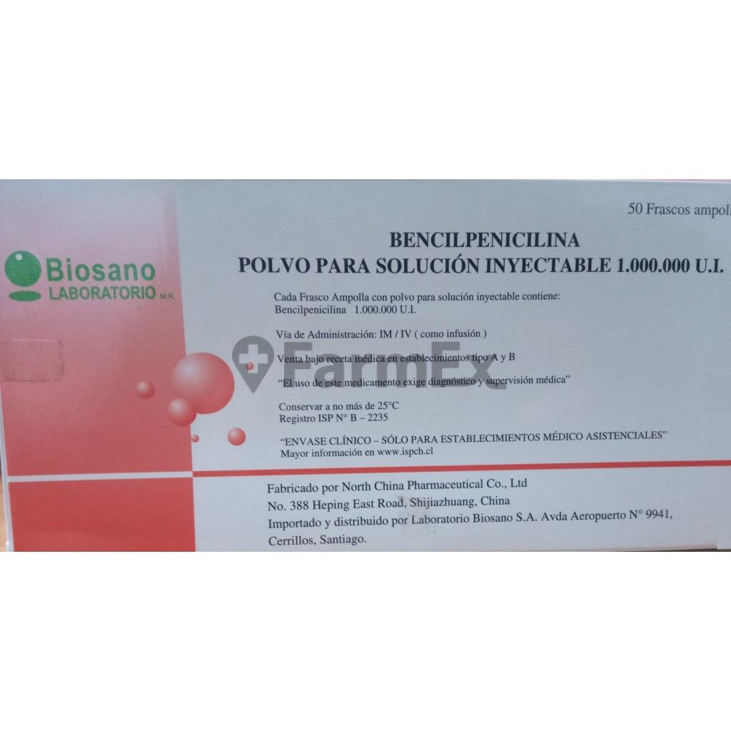Bencilpenicilina inyectable en polvo 1000000 ui (biosano) BIOSANO