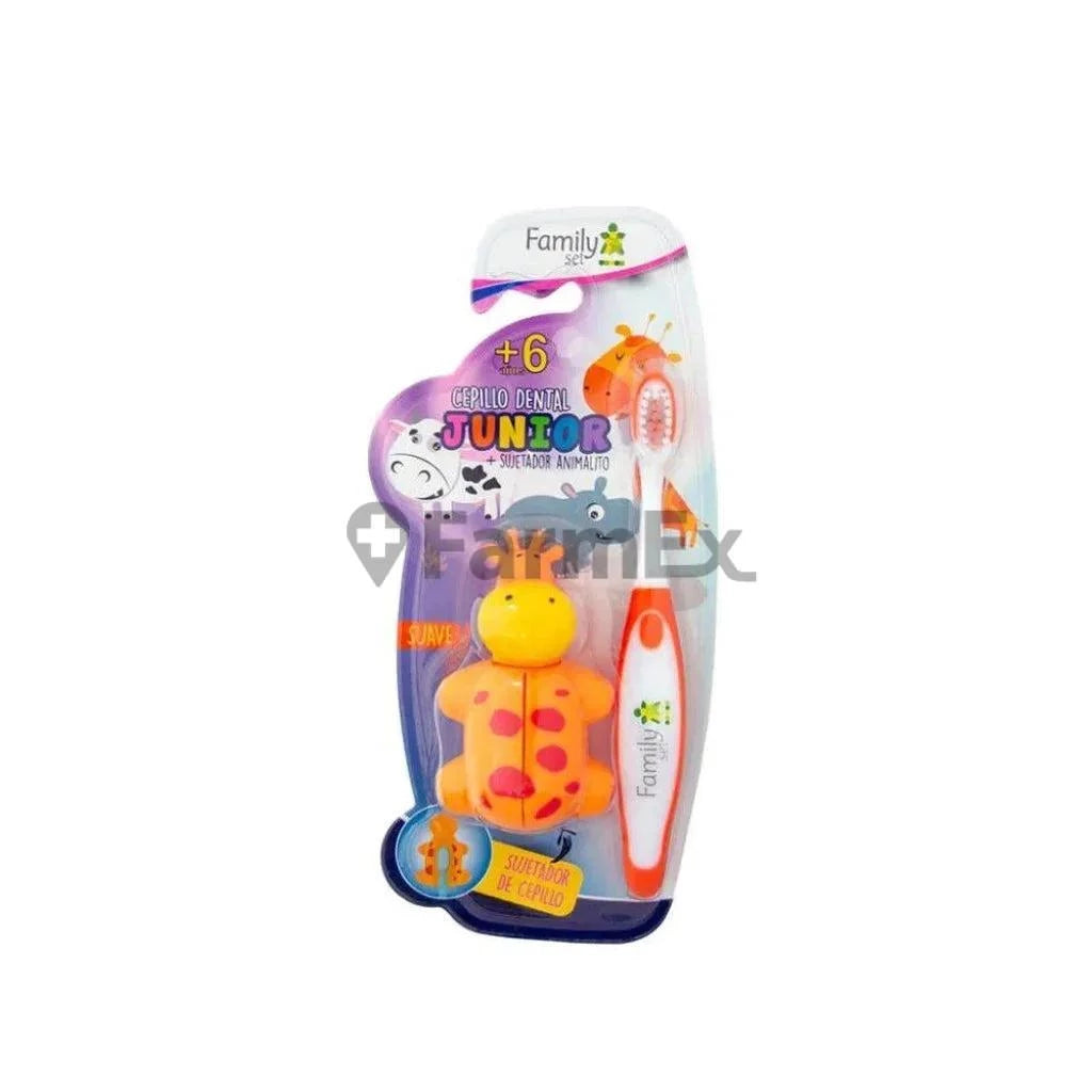 Cepillo dental Junior + Sujetador Animalito Family Set