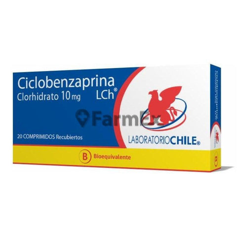Ciclobenzaprina 10 mg x 20 comprimidos