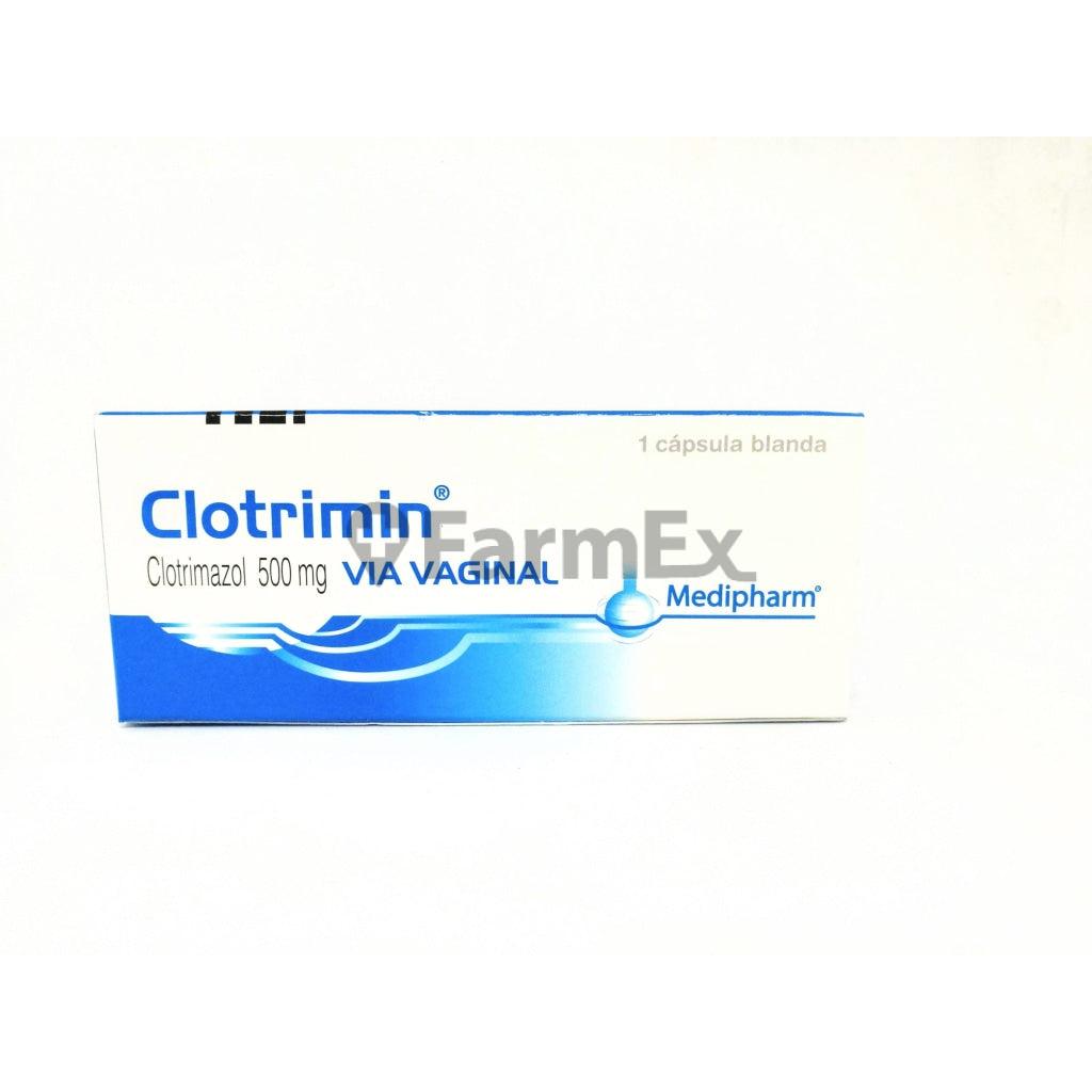 Clotrimin Vía Vaginal 500 mg. 1 x Cápsula Blanda MEDIPHARM